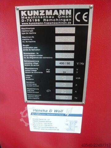 Freesmachine Kunzmann WF4/3