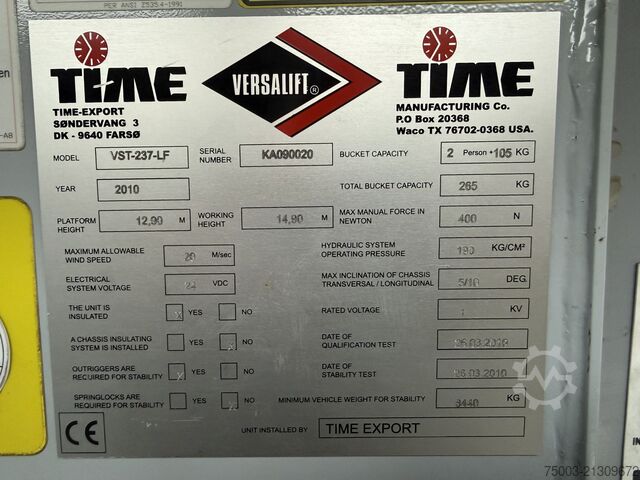 Vrachtwagenhoogwerker MAN TGL 12.180 Koffer mit Ruthmann Versalift 14.90m