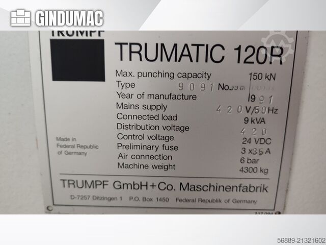 TRUMPF TRUMATIC 120R TRUMPF TRUMATIC 120R