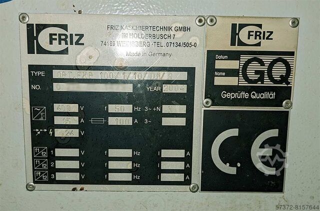 Thermo-Kaschieranlage Friz Optimat FKP 100/1/10/DH/R