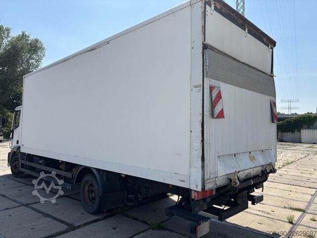 Teherautó dobozos felépítménnyel / emelőhátfallal, eltolható ponyvatetővel (FFH), fekvőhellyel. Iveco Euro Cargo 120E28P, FFH 1 Liege