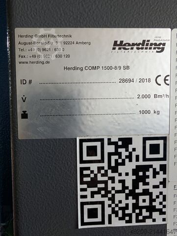 Lassenrookafzuiging Herding COMP 1500-8/9 SB