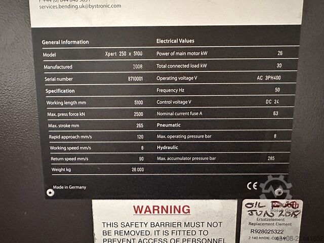 Kantpers Bystronic Beyeler Xpert 250
