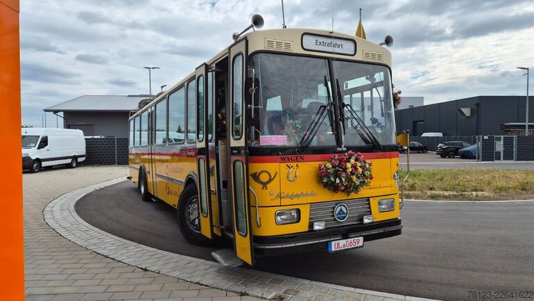 Buss VOLVO Party Gaudi Bus Ex Schweizer Postbus Lauber Aufb