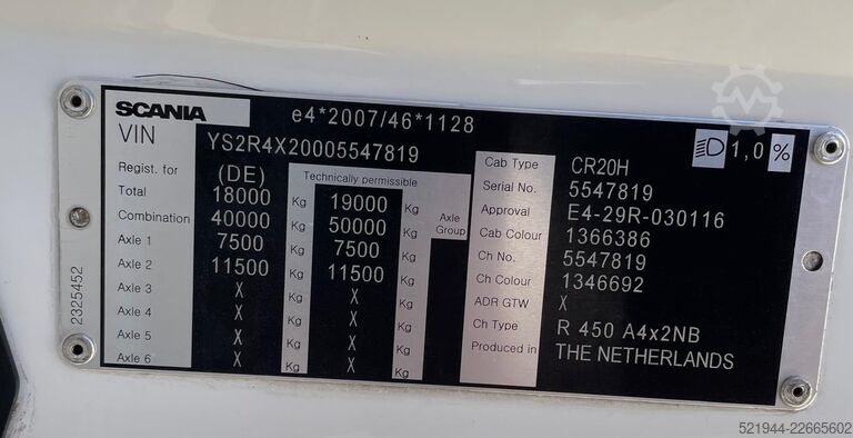Standardní tahač SCANIA R 450 Voll Luft Full AIR Hydraulik KLIMA