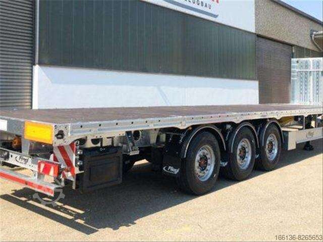 Auflieger mit offener Pritsche Fliegl SDS 390 Plateau mit Teleskopierung für Baustahlmattentransport