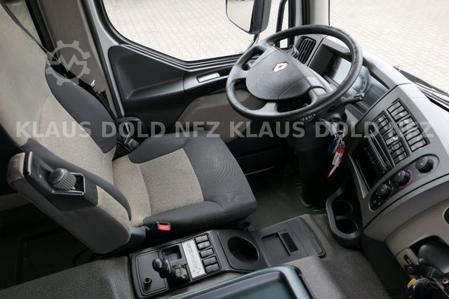 Camión plataforma con toldo RENAULT Premium 430 Getränkewagen Lift-/Lenkachse EU5