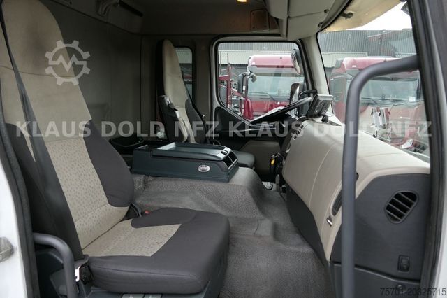 Camión plataforma con toldo RENAULT Premium 430 Getränkewagen Lift-/Lenkachse EU5