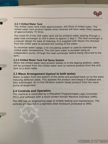 System gotowania i schładzania makaronu i ryżu DC Norris Wave 75 Cook Chill System