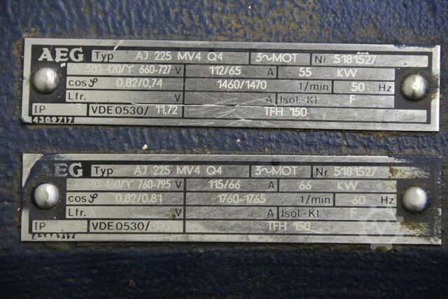 Agregat hydrauliczny 55 kW/1460 obr/min AEG 55 kW/1460 U/min