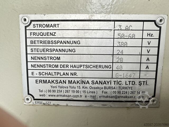 Hydrauliska giljotinsaxar Ermak HGS 3100x6 mm