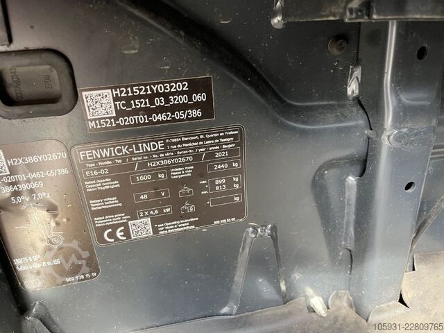Elektrische vorkheftruck 3 wielen Linde E16-02
