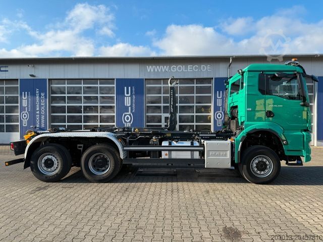 Hákový nosič kontejnerů MAN TGS 28.480 6x4 Abrollkipper Meiller RS21.65