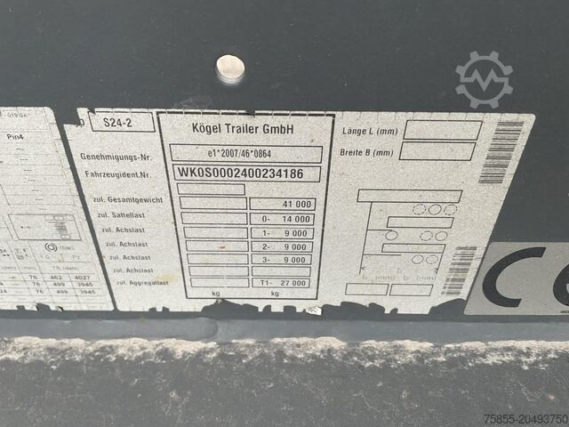 Container transport Kögel PORT 40 SIMPLEX 20 20/30/40 HC/  SAF Disc Brake...