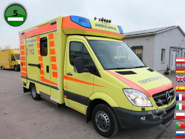 Brandweerwagen mercedes-benz Sprinter II 516 CDI KLIMA KRANKENWAGEN RTW AUTOMATIK EURO-5 EBERSPÄCHER