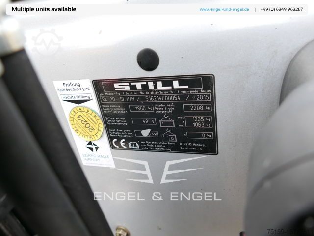 Ön yükleyici forklift still RX 20-18P/H 4-RAD Lange Gabeln