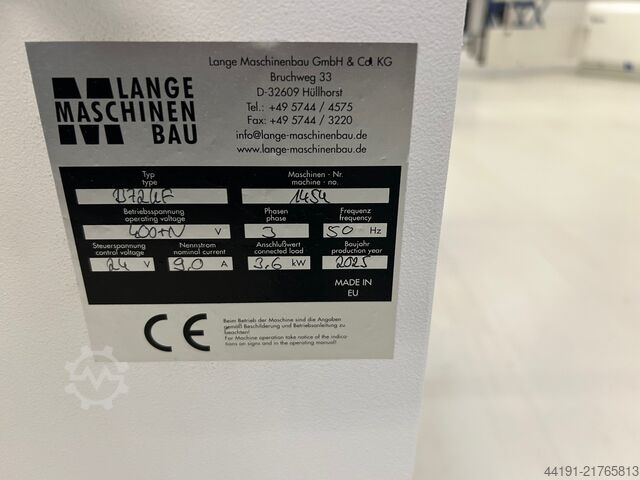 Lemování hran se spárou Lange Maschinenbau B 72 KF