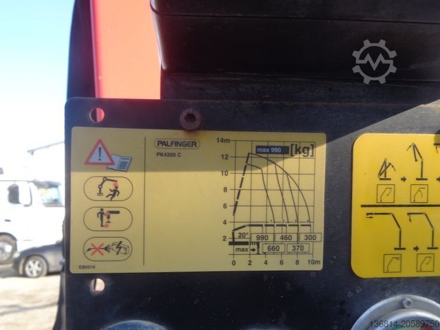 Furgão pick-up MERCEDES-BENZ Atego 821 Palfinger PK4200 Sperre 3-Sitzer