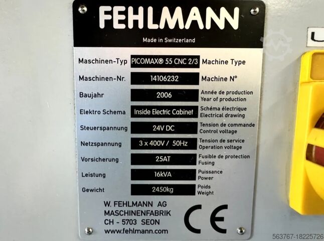 Centro di lavoro verticale FEHLMANN Picomax 55 CNC+60 Werkzeuge-2988h!
