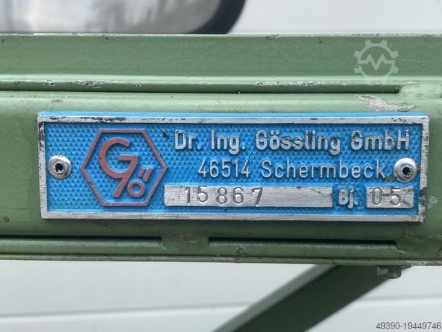 Z-transporteur, transportband met metalen schakels, metalen bandtransporteur, bandtransporteur, stat GÖSSLING 3100 x 400