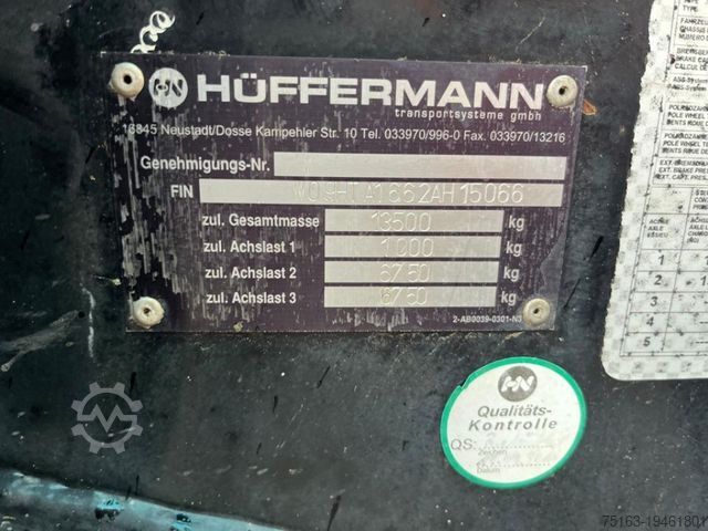 Anhänger HÜFFERMANN 2-achs Abrollanhänger HTA 16.62 Containeranhänge