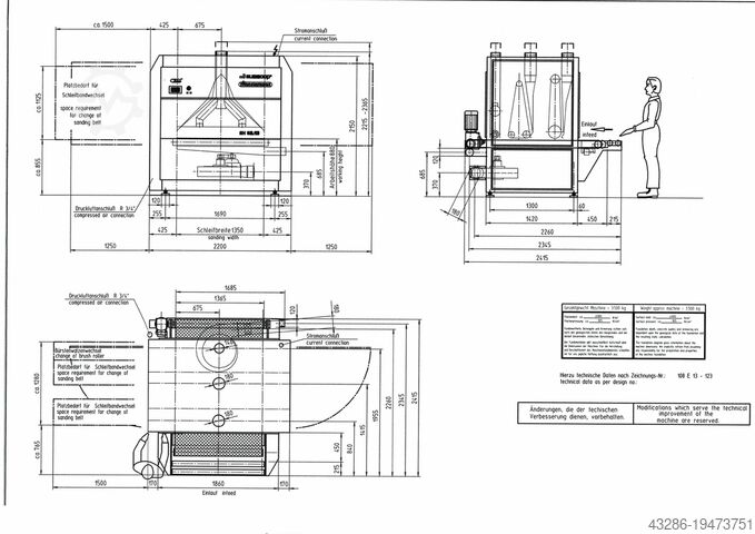 Brede bandschuurmachine HEESEMANN EH52.13 Lw/Lk Bw