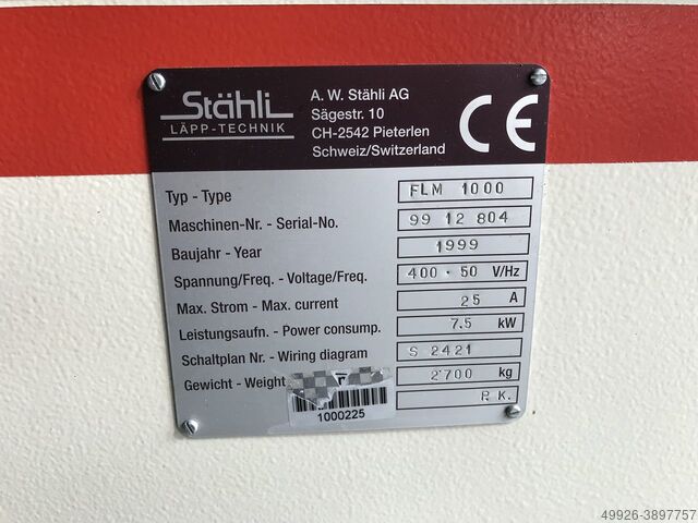 OPPERVLAKTE KABBELENDE MACHINE STAEHLI FLM-1000