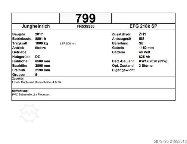 Gabelstapler Jungheinrich EFG 218k