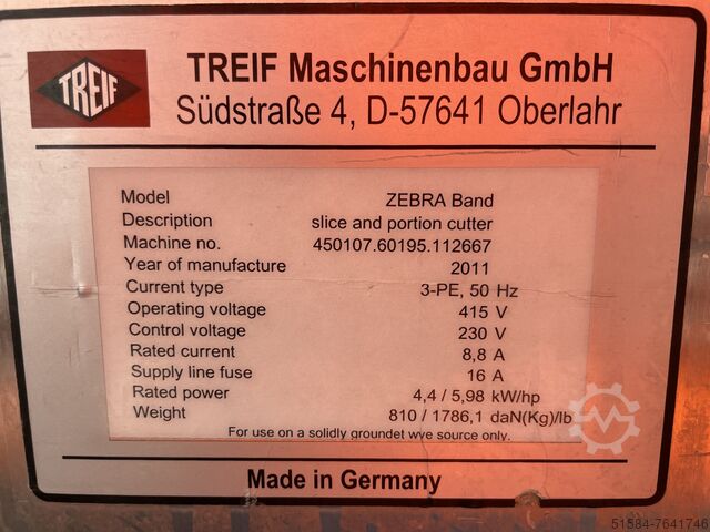 Κόφτης μερίδων Treif Zebra