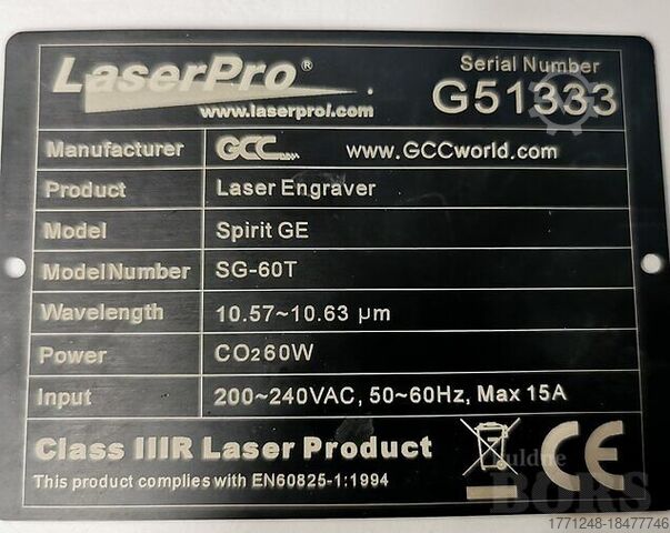 Gravírovací stroj LaserPro Spirit GE SG-60T