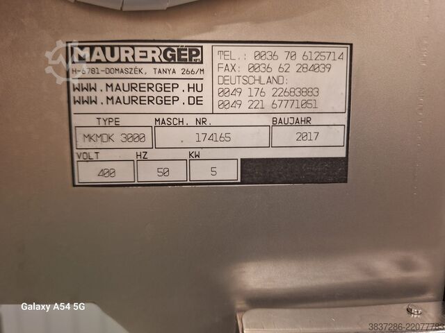 Gyümölcs mosó kefével és darálóval MAURER GÉP Kft. MKMDK 3000 fruit wascher with brusher an