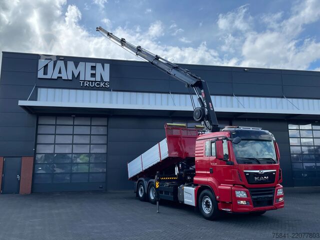 Crane truck MAN TGS 26.400 TGS 26.400 6x2-4 BL KIPPER HIAB 302 ...