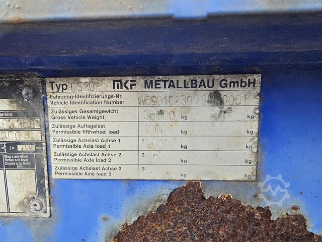 Container transport MKF METALLBAU CS 20 -20 FOOT- CONTAINER CHASSIS -HEAVY DUTY- ...