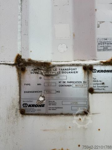 Wissellaadbak oplegger KRONE KOFFER DOPPELSTOCK PORTALTÜREN