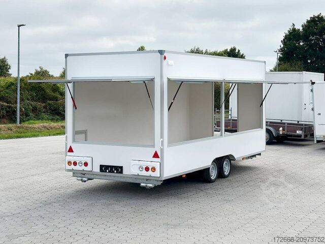 Verkoopaanhanger Blyss H25522HTN | WEISS 520X223X230CM 2500KG VERKAUFSANHÄNGER | 2X VERKAUFSKLAPPE