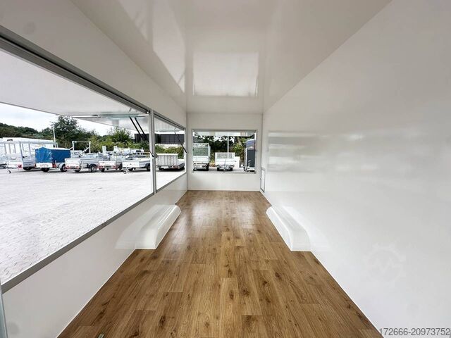 Verkoopaanhanger Blyss H25522HTN | WEISS 520X223X230CM 2500KG VERKAUFSANHÄNGER | 2X VERKAUFSKLAPPE