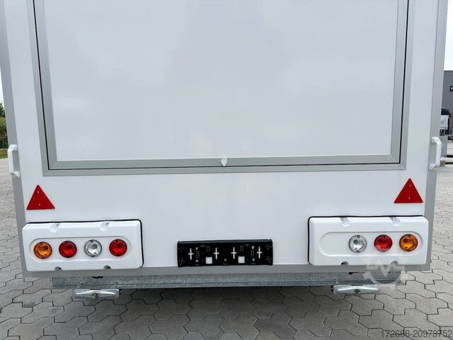 Verkoopaanhanger Blyss H25522HTN | WEISS 520X223X230CM 2500KG VERKAUFSANHÄNGER | 2X VERKAUFSKLAPPE