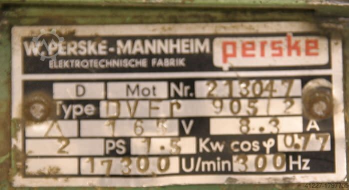 Moteur pour bord de machines de traitement de fraisage Perske DVFr 905/2