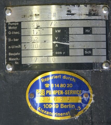 Elektrische onderwaterpomp Hübner ASP23/2-U22/18,5