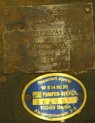 Víz alatti elektromos szivattyú Hübner ASP23/A-UL22/18,5