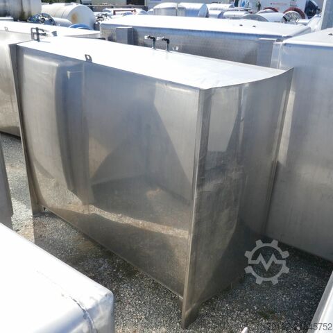 8300 liter koelbare kubische opslagtank van V2A met 2 interne koelplaten  9429