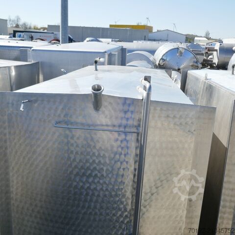 8300 liter koelbare kubische opslagtank van V2A met 2 interne koelplaten  9429