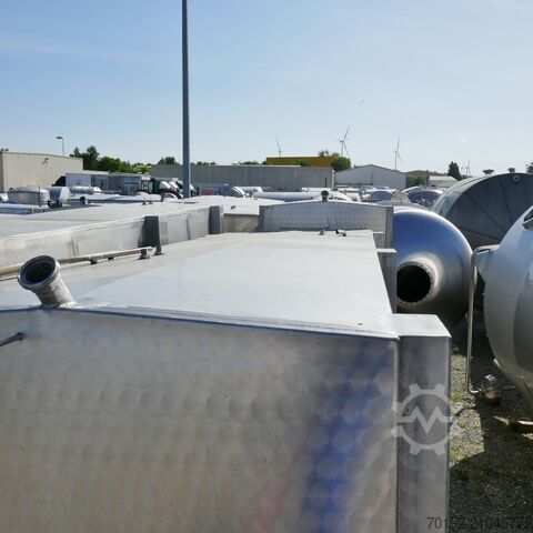 12.220 liter verwarmbare/koelbare kubische opslagtank van V2A met 2 interne koelplaten  9416