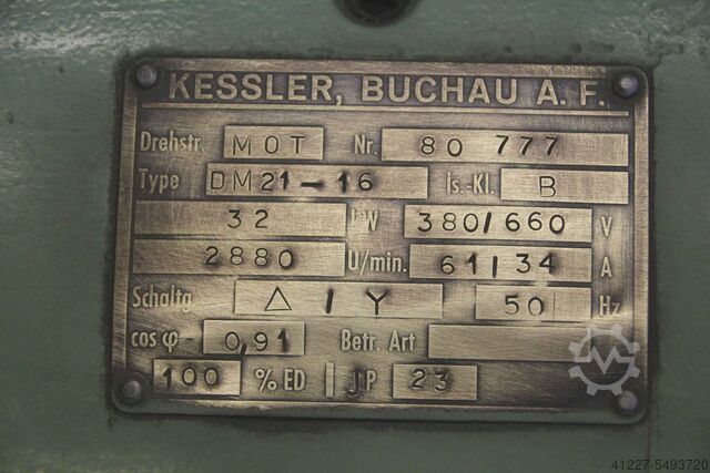 DC-generator 32 kW 6/18 kW 8,2 kW Kessler DM21-16 G 50/42/1 G 44/14/2