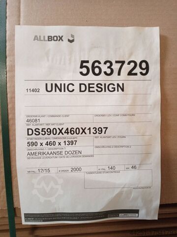 140 stuks kartonnen doos kartonnen Musterfirma 590x460x1397mm