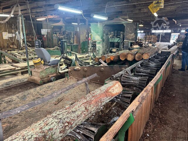 Wood processing line with frame saws FOD 2x DTRA 63
