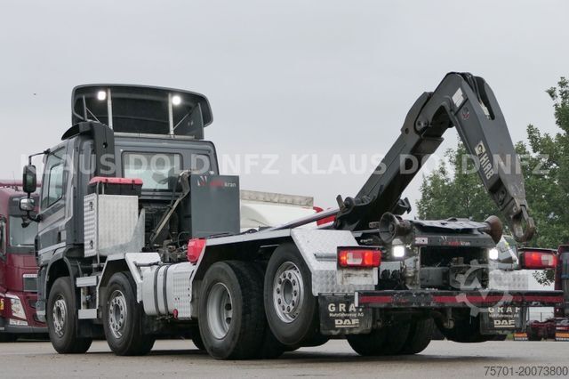Camião porta-contentores de gancho DAF CF 440 Abrollkipper HIAB Retarder 8x2 EU6