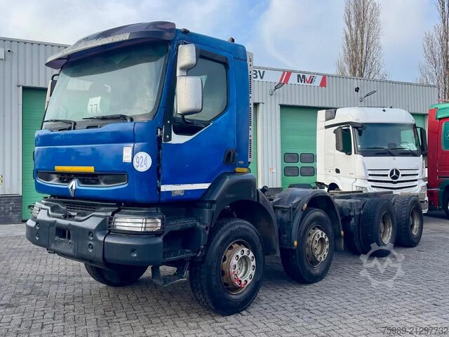 Zware belasting Renault Kerax 380 8x4 ,  PTO, full spring !!!