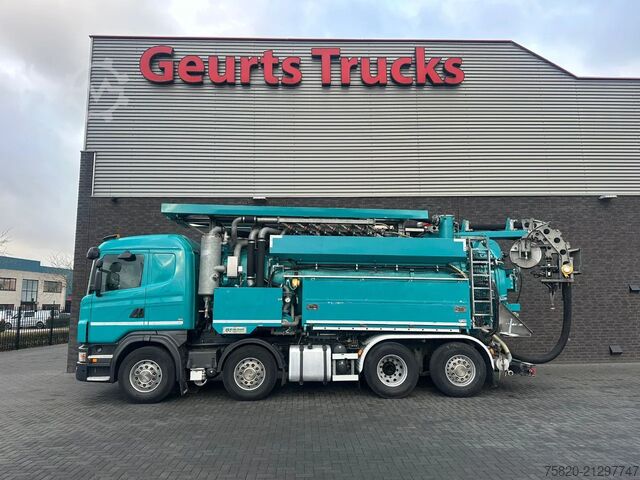 Zuigvoertuig Scania G480 LB 8X2 6MNA ZUIG/SPOEL COMBI MET WATERRECY...