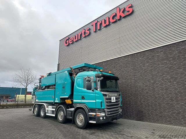 Zuigvoertuig Scania G480 LB 8X2 6MNA ZUIG/SPOEL COMBI MET WATERRECY...